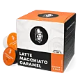 Kaffekapslen Latte Macchiato Caramel package and capsule for Dolce Gusto
