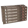 Pack with 100 aluminium pods of Kaffekapslen Lungo Strong for Nespresso
